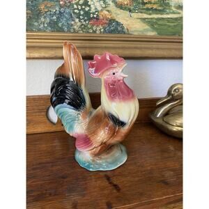 Vintage Royal Copley Windsor Ceramic Farmhouse Kitchen Decor Rooster Figurine 8"
